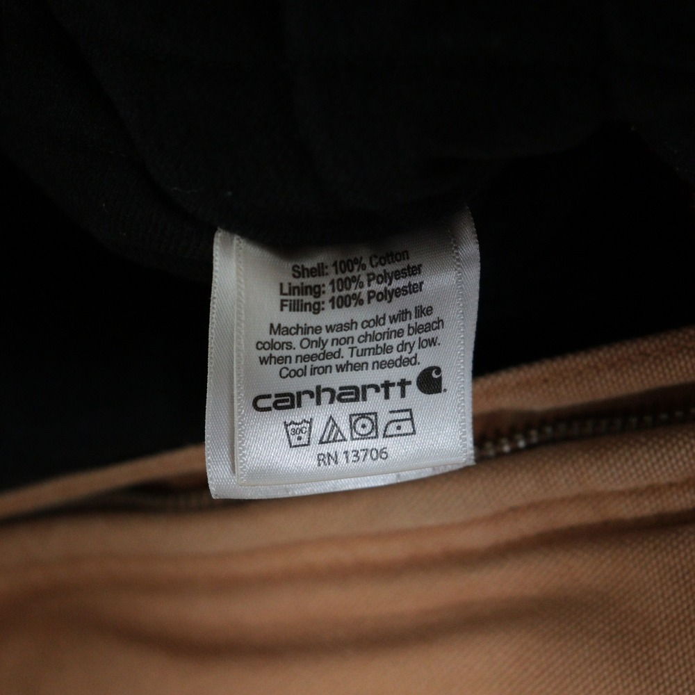 Carhartt Kids Jacket Insulated Hooded Canvas Workwear Brown Cotton Kids M 10-12 - Picture 4 of 9